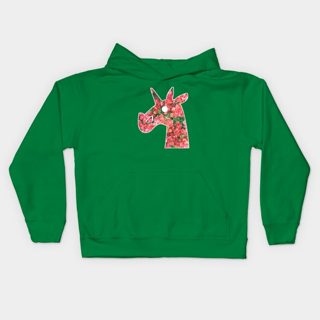 Bougainvillea Unicorn Kids Hoodie by Thatssounicorny